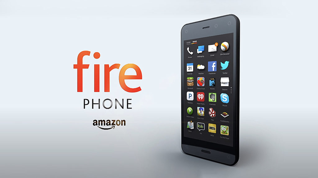 Le Fire Phone, le smartphone d'Amazon lancé en 2014 et rapidement abandonné suite à un échec commercial.